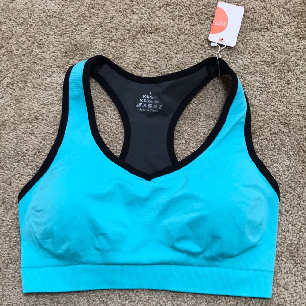 New! Mirity large blue padded sports bra.